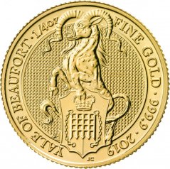 Zlatá investiční mince Yale 1/4 Oz | Queens Beasts | 2019