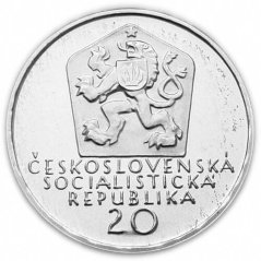Stříbrná mince 20 Kčs Andrej Sládkovič | 1972 | Proof