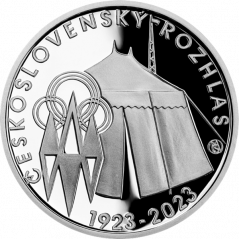 Silver coin 200 CZK Zahájení pravidelného vysílání československého rozhlasu | 2023 | Proof