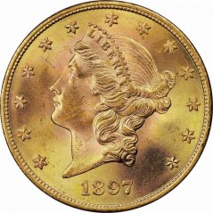 Gold coin 20 Dollar American Double Eagle | Liberty Head | 1897