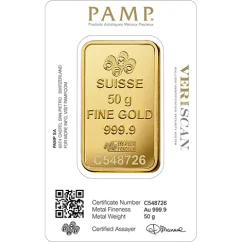 50g PAMP Fortuna | aranytömb