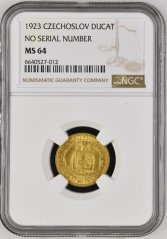 Złota Moneta 1 Dukat Św. Wacław | 1923 | NGC | MS 64