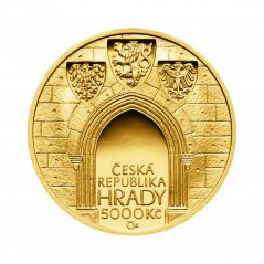 Zlatá minca 5000 Kč Hrad Kost | 2016 | Proof