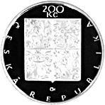 Silver coin 200 CZK František Palacký | 1998 | Proof