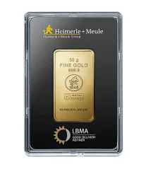 50g investičná zlatá tehlička | Heimerle + Meule