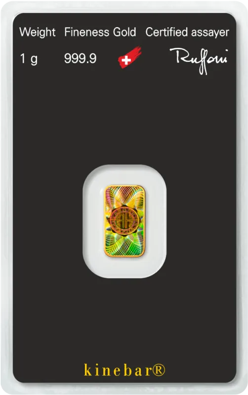 1g Gold Bar | Argor-Heraeus | Kinebar