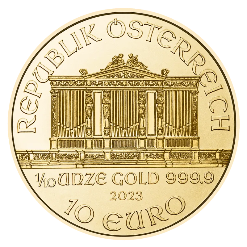 Gold coin Vienna Philharmonic 1/10 oz