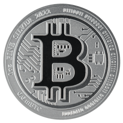 Stříbrná investiční mince Bitcoin 1 Oz