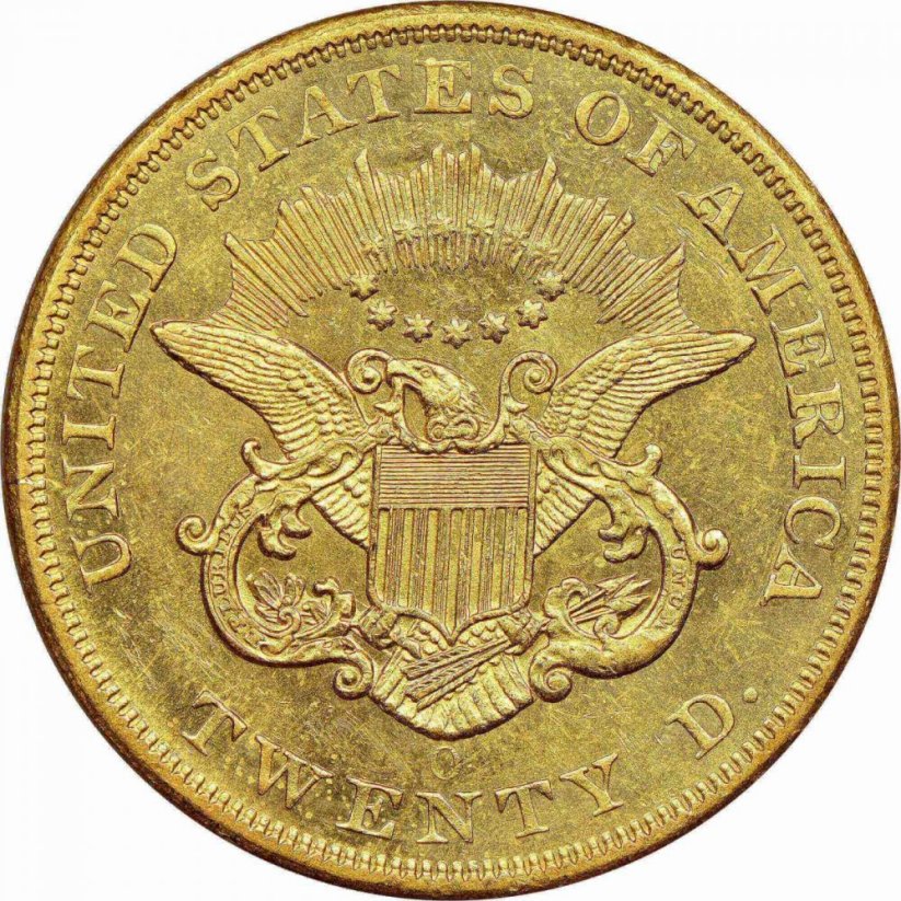Zlatá minca 20 Dollar American Double Eagle | Liberty Head | 1857