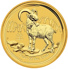 Zlatá investičná minca Rok Kozy 1 Oz | Lunar II | 2015
