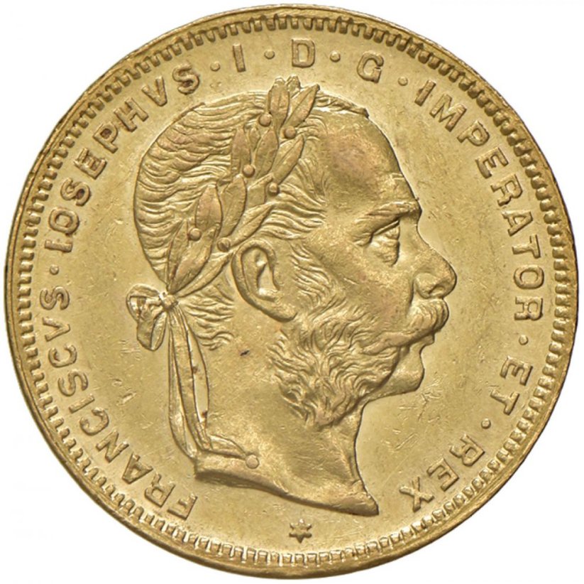 Zlatá mince 8 Zlatník Františka Josefa I. | Rakouská ražba | 1870