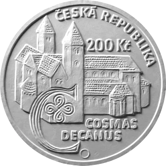 Stříbrná mince 200 Kč Kronikář Kosmas | 2025 | Standard