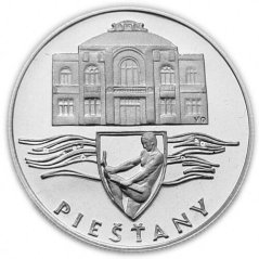 Strieborná minca 50 Kčs Piešťany | 1991 | Proof