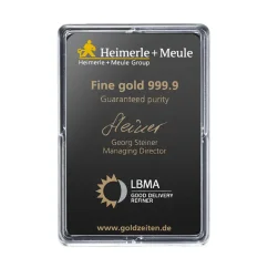 25 x 1g investiční zlatý slitek | Heimerle + Meule | Unity Bar
