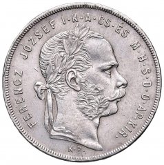 Stříbrná mince 1 Zlatník Františka Josefa I. | Uherská ražba | 1873 KB