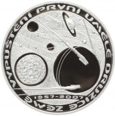 Silver coin 200 CZK Vypuštění první umělé družice Země | 2007 | Proof
