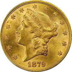 Gold coin 20 Dollar American Double Eagle | Liberty Head | 1879