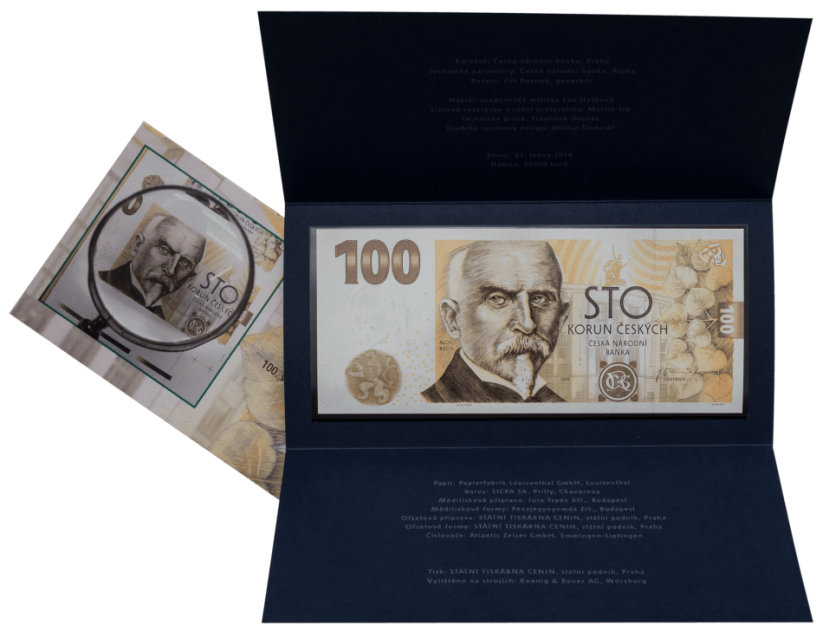 Commemorative 100 CZK banknote to build the Czechoslovak currency| 2019 | Alois Rašín