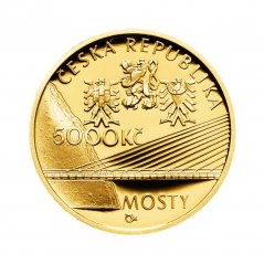 Zlatá mince 5000 Kč Mariánský most v Ústí nad Labem | 2015 | Proof