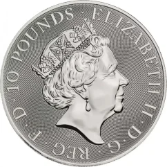 Silver coin Black Bull 10 Oz | Queens Beasts | 2019