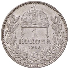 Strieborná minca 1 korona Františka Jozefa I. | Uhorská razba | 1915 KB