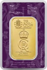 31,1g investičná zlatá tehlička | Royal Mint | The Royal Celebration