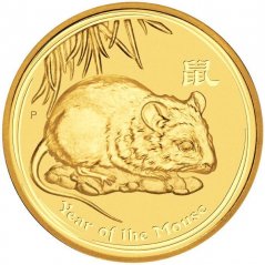 Zlatá investičná minca Rok Myši 2 Oz | Lunar II | 2008