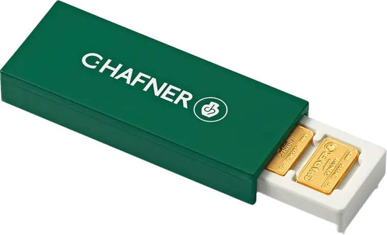 25 x 1g Gold Bar | C.Hafner | SmartBox