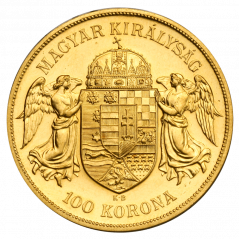 Zlatá investičná minca 100 Korona Františka Jozefa I. | 1908 | Uherská Novorazba