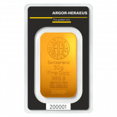 50g investiční zlatý slitek | Argor-Heraeus