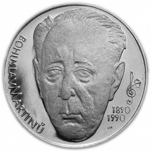 Stříbrná mince 100 Kčs Bohuslav Martinů | 1990 | Standard