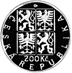 Stříbrná mince 200 Kč Korunovace Přemysla I. Otakara českým králem | 1998 | Proof
