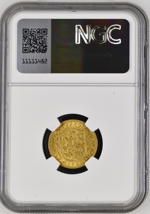 Gold coin St. Wenceslas 1 Ducat | 1923 | NGC | MS 64