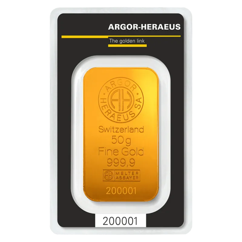50g Gold Bar | Argor-Heraeus