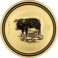 Zlatá investičná minca Rok Prasaťa 1/10 Oz | Lunar I | 2007