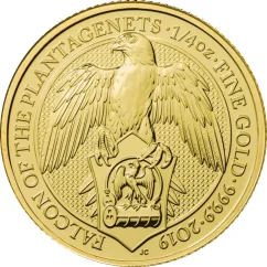 Gold coin Falcon 1/4 Oz | Queens Beasts | 2019