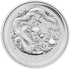 Stříbrná investiční mince Rok Draka 2 Oz | Lunar II | 2012
