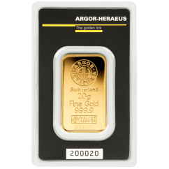 20g investičná zlatá tehlička | Argor-Heraeus