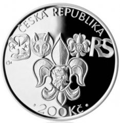 Strieborná minca 200 Kč Založení Junáka | 2012 | Standard