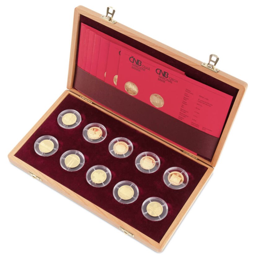 Set of 10 gold coins Deset století architektury | 2001 - 2005 | Proof