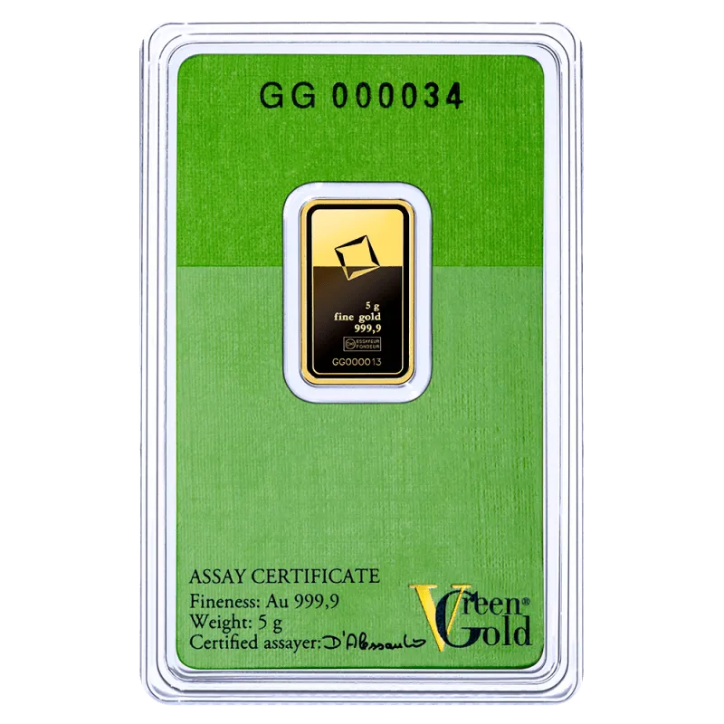 5g Gold Bar | Valcambi | Green Gold