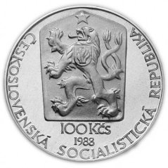 Stříbrná mince 100 Kčs Výstava Praga '88 | 1988 | Proof