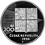 Stříbrná mince 200 Kč Vylodění spojenců v Normandii | 1994 | Proof