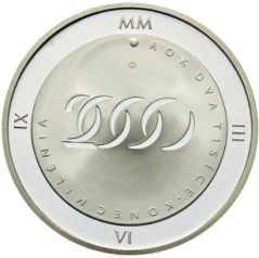 Stříbrná mince 2000 Kč Konec tisíciletí | 1999 | Proof