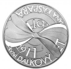 Strieborná minca 200 Kč První veřejný let Jana Kašpara | 2011 | Proof