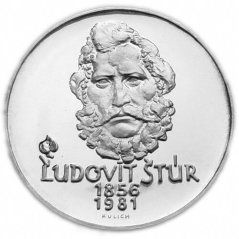 Strieborná minca 500 Kčs Ľudovít Štúr | 1981 | Proof
