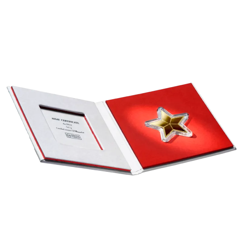 5 x 1g Gold Bar | Valcambi | CombiBar | Star