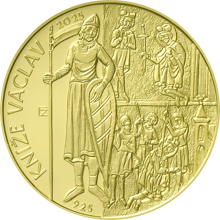 Zlatá minca 10000 Kč Začiatok vlády kniežaťa Václava | 2025 | Standard