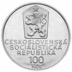 Stříbrná mince 100 Kčs Karel Čapek | 1990 | Standard