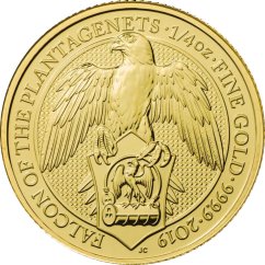 Zlatá investičná minca Falcon 1/4 Oz | Queens Beasts | 2019